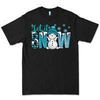 Black let it snow with cute snowman bbs Premium Tee - BundleAndBundleShop