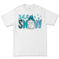 White let it snow with cute snowman bbs Premium Tee - BundleAndBundleShop