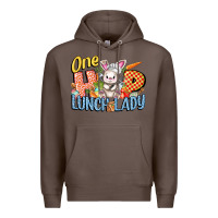 Coffee one hip lunch lady easter day Premium Hoodie - FaDigitalArtStudio