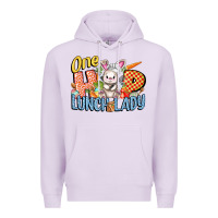 Lilac one hip lunch lady easter day Premium Hoodie - FaDigitalArtStudio