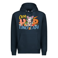 Navy one hip lunch lady easter day Premium Hoodie - FaDigitalArtStudio