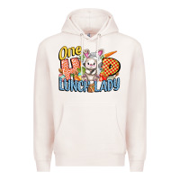 Pale Pink one hip lunch lady easter day Premium Hoodie - FaDigitalArtStudio