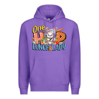 Purple one hip lunch lady easter day Premium Hoodie - FaDigitalArtStudio