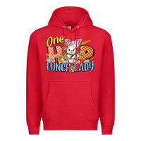 Red one hip lunch lady easter day Premium Hoodie - FaDigitalArtStudio