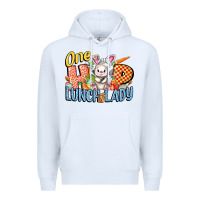 White one hip lunch lady easter day Premium Hoodie - FaDigitalArtStudio