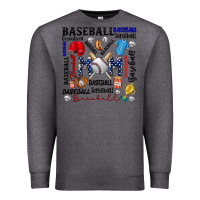 Charcoal Heather baseball mom Premium Sweatshirt - CowhideDigitalArt