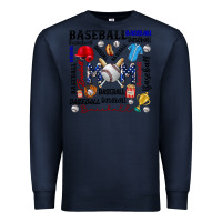 Navy baseball mom Premium Sweatshirt - CowhideDigitalArt