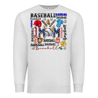 Oatmeal Heather baseball mom Premium Sweatshirt - CowhideDigitalArt