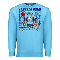 Ocean Blue baseball mom Premium Sweatshirt - CowhideDigitalArt