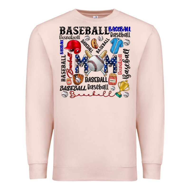 Baseball Mom Premium Sweatshirt by CowhideDigitalArt | Teevron