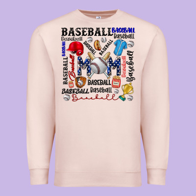Baseball Mom Premium Sweatshirt Designed By Cowhidedigitalart