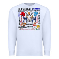 White baseball mom Premium Sweatshirt - CowhideDigitalArt