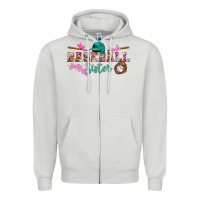 Dove Grey baseball sister Zipper Hoodie - BundleAndBundleShop