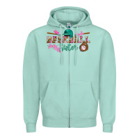Seafoam baseball sister Zipper Hoodie - BundleAndBundleShop