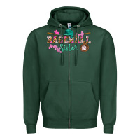 Sports Green baseball sister Zipper Hoodie - BundleAndBundleShop