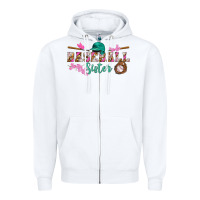 White baseball sister Zipper Hoodie - BundleAndBundleShop
