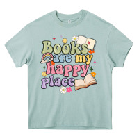 Arona books are my happy place Heavy Core Tee - MaliasSmallBusiness