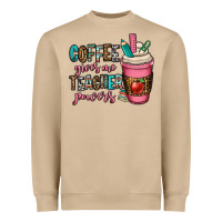 Mushroom coffee gives me teacher powers Heavyweight Sweatshirt - OliviaCreatesArt