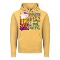 Vintage Mustard Mardi Gras and beer Vintage Hoodie - NancyCooperArtShop