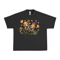Pigment Black Mardi Gras heifers Urban Heavy Tee - NancyCooperArtShop