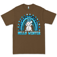 Cacao hello winter rainbow with snowman bbs Premium Tee - BundleAndBundleShop