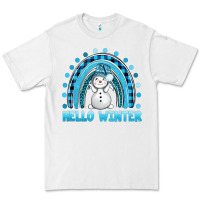White hello winter rainbow with snowman bbs Premium Tee - BundleAndBundleShop