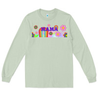 Matcha boho retro floral mama Long Sleeve Tee - TumblerDesignByShophia