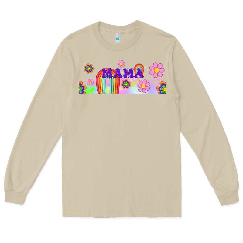 Boho Retro Floral Mama Long Sleeve Tee by TumblerDesignByShophia | Teevron