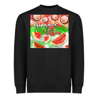 Watermelon And Coconut Summer 20oz Skinny Tumbler Heavyweight Sweatshirt | Teevron