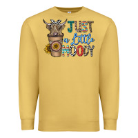 Antique Gold just a latte moody Premium Sweatshirt - CowhideDigitalArt