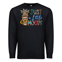 Black just a latte moody Premium Sweatshirt - CowhideDigitalArt