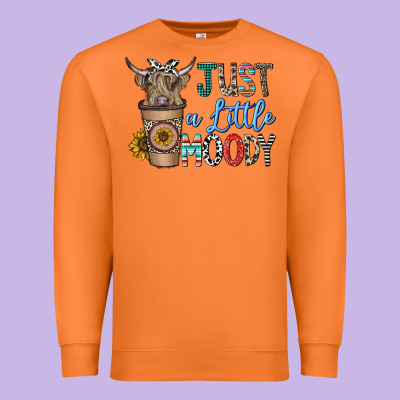 Just A Latte Moody Premium Sweatshirt Designed By Cowhidedigitalart