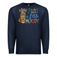 Navy just a latte moody Premium Sweatshirt - CowhideDigitalArt