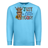 Ocean Blue just a latte moody Premium Sweatshirt - CowhideDigitalArt