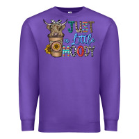 Purple just a latte moody Premium Sweatshirt - CowhideDigitalArt