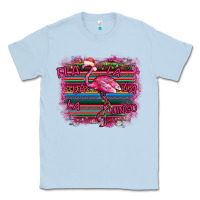 Dusty Blue Flamingo Christmas Classic Tee - Bettercallsaul