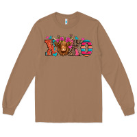 Toasted Coconut xoxo valentine's day highland cow Long Sleeve Tee - Jasminsmagicworld