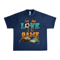 Navy For the love of the game Soccer Urban Heavy Tee - NancyCooperArtShop