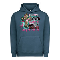 Pigment Midnight Navy she is loved Urban Hoodie - BarkalooDesign