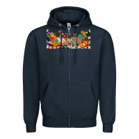 Navy cozy vibes libbey glass Zipper Hoodie - BundleAndBundleShop