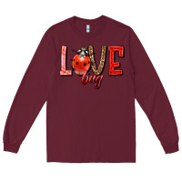 Burgundy Love bug Long Sleeve Tee - HowdyJamesFarm