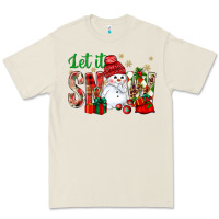 Bone let it snow with snowman Premium Tee - BundleAndBundleShop