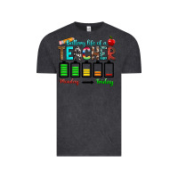 Vintage Black battery life of a teacher monday friday Vintage Tee - RanaPortraitStore