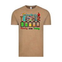 Vintage Coffee battery life of a teacher monday friday Vintage Tee - RanaPortraitStore