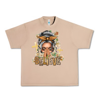 Burro Silver White Believe Praying Caucasian Messy Bun Urban Heavy Tee - texasbilliewilder