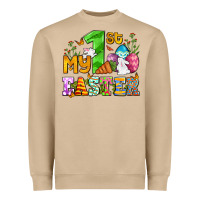 Mushroom Easter Day My first Easter with eggs and rabbits Heavyweight Sweatshirt - OliviaCreatesArt