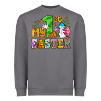 Storm Easter Day My first Easter with eggs and rabbits Heavyweight Sweatshirt - OliviaCreatesArt