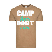 Vintage Coffee Camp Hair Don't Care Black Vintage Tee - Bettercallsaul