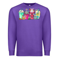 Purple easter day coffee Premium Sweatshirt - CowhideDigitalArt