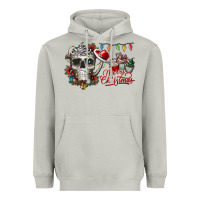Moon Dust Merry Christmas  skull Heavyweight Hoodie - CowhideDigitalArt